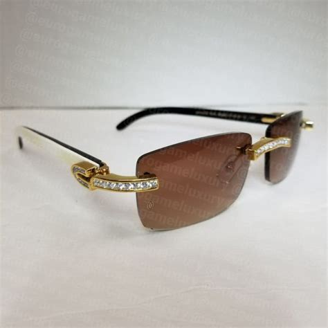 white buff cartier|cartier buffs glasses with diamonds.